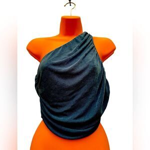 NWT Gembera women’s sexy one shoulder double layer tank top size S